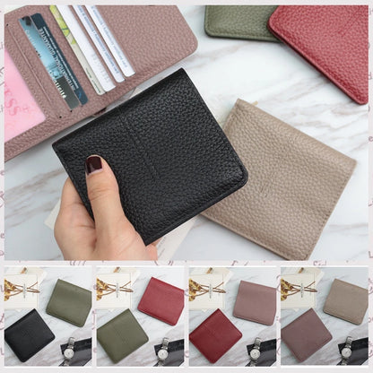 100% Genuine Cow Leather Slim Cardholder Smart Wallet Ladies Simple Cowhide Credit Card Holders Ultra Thin Wallet Women's Purse