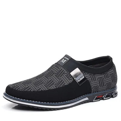 2023 New Men Casual Shoes High Quality Elastic Band Fashion Design Solid Tenacity Comfortable Men's Black Shoes Big Sizes 38-50