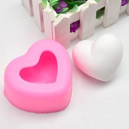 Silicone Heart Soap Mold DIY Cake Decorating Tools 3D Candy Making Tool Jelly Supplies Candle Plaster Making Mould