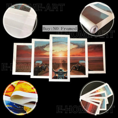 Wall Art The Picture For Home Decoration Artwork For Wall Decor 5 Pieces Modern Canvas Moraine Lake And Mountain Painting