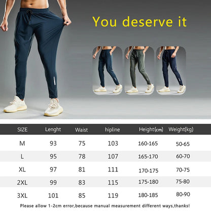 Active Comfort Men's Sport Pants - Elastic Polyester Jogging Sweatpants