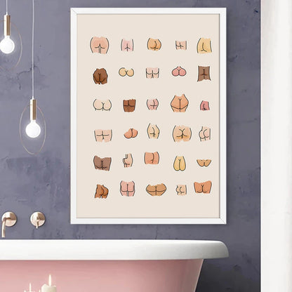 Funny Bathroom Rules Toilet Rules Wall Art Picture Canvas Painting Signed Poster Prints Modern Toilet Humour Bathroom Decor Gift