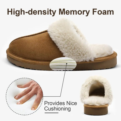 Unique Exclusive Comwarm Fluffy Fur Slippers for Women Winter Warm Hom