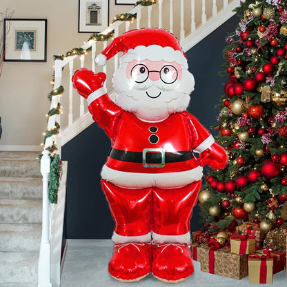 Santa Foil Balloons - Extra Large 61 Inch Santa Claus Balloons for Christmas Balloon Decorations, Christmas Party Decorations