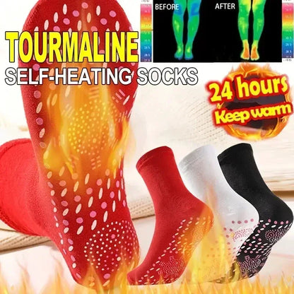 Warming Tourmaline Self-Heating Magnetic Massage Therapy Socks for Women Slimming Health Winter Wear Thermal Health Care Sock