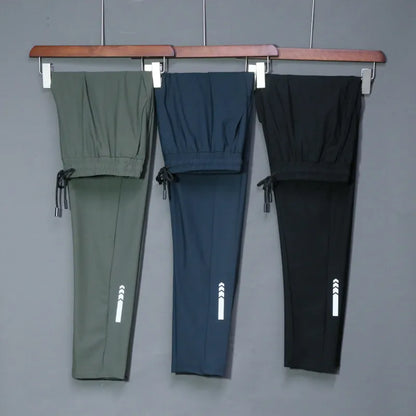 Active Comfort Men's Sport Pants - Elastic Polyester Jogging Sweatpants