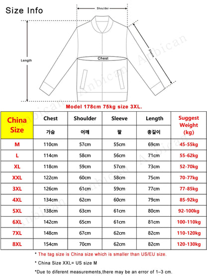 Plus Size Men's Winter Jacket Thick Warm Parka Coat Korean Fashion Cotton Padded Thermal Outerwear Hooded Windbreaker Jacket 8XL