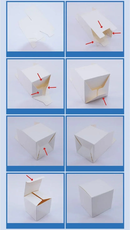 20/50pcs Multi Size Square Kraft Gift Box Black White Brown Fold Packaging Paper Box Proposal Box For Bridal Birthday Party