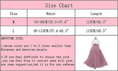Women Long Skirts High Waisted Puffy A Line Tulle Skirt Wedding Bridesmaid Skirt with Bowknot Belt Faldas Saias Femininas Jupe