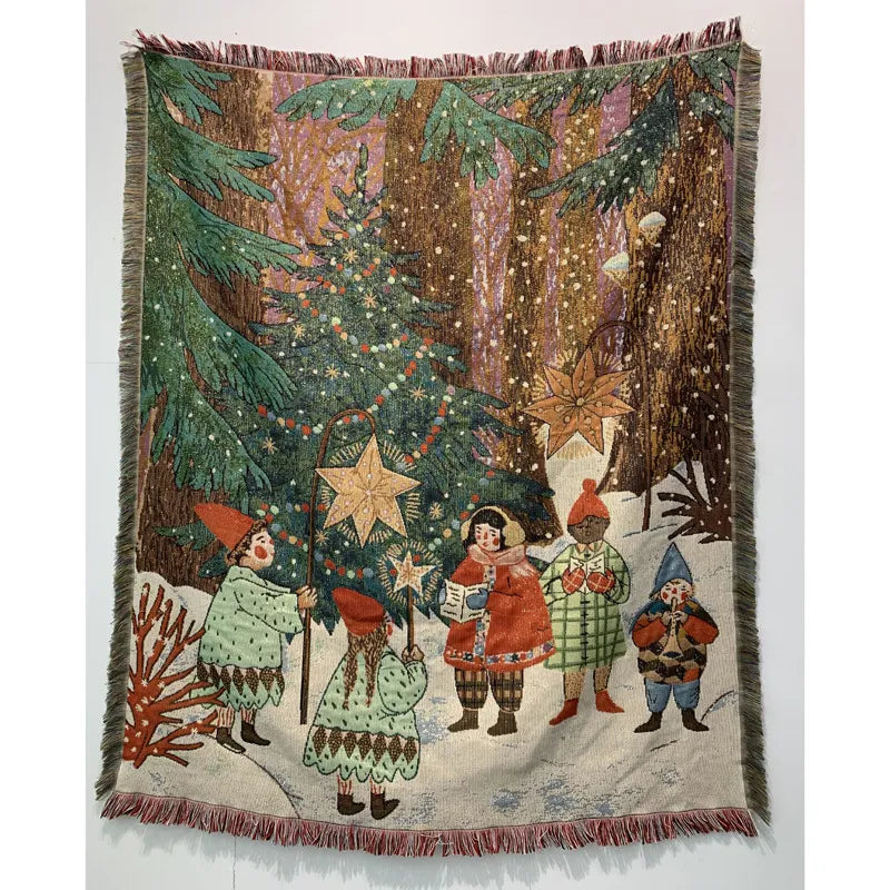 2023 New Years Gifts Blanket Nutcracker Christmas Tree Star Throw Blanket Soft Blanket Bed Blanket Quilt Xmas Decor for Home
