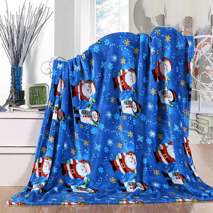 Christmas Throw Blanket,Flannel Snowflake Gingerbread 2024 Xmas Fleece Blanket,Winter Warm Soft Plush Blanket For Couch Sofa Bed