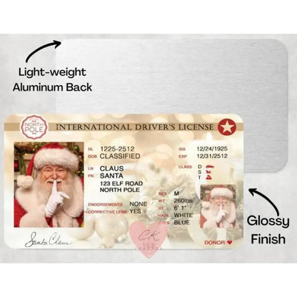 1~10 Cards Santa Claus Flying Licence Christmas Eve Driving Licence Christmas Gift For Children Kids Christmas Decoration 2024