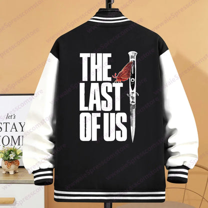 Hot The Last of Us Harajuku baseball jersey fall and winter models men and women's outdoor street casual sweatshirt jacket tops