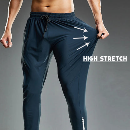 Active Comfort Men's Sport Pants - Elastic Polyester Jogging Sweatpants