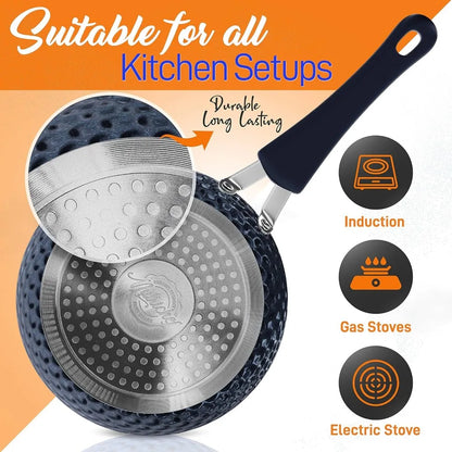 Nutrichef 11 Piece Nonstick Ceramic Cookware Excilon Home Kitchen Ware Pots & Pan Set with Saucepan Frying Pans, Cooking Pots