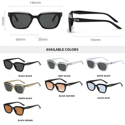 GM Square Gradient Sunglasses Women Men Square Rivet Glasses Vintage Brand Design Female Shades Trending Eyewear Eyeglasses