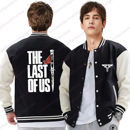 Hot The Last of Us Harajuku baseball jersey fall and winter models men and women's outdoor street casual sweatshirt jacket tops