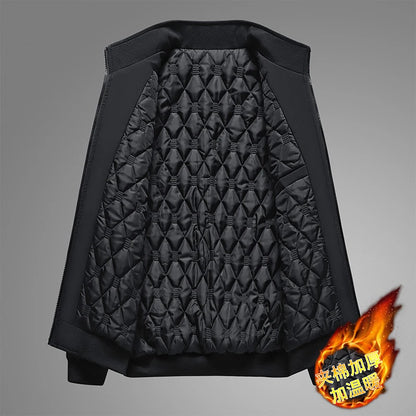 New Spring Plus Size 8XL Jacket for Men 2024 Thick Stand Collar Solid Winter Jacket Men Outwear Warm Business Casual Mens Coats