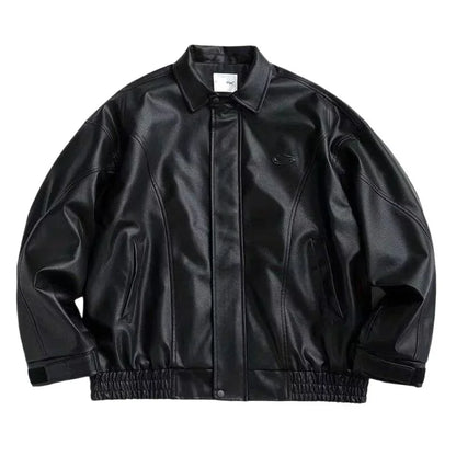 New Spring Autumn Pu Leather Men's Jacket Lapel Motorcycle Top Sleeveless Thickened Jacket For Men Women Trendy