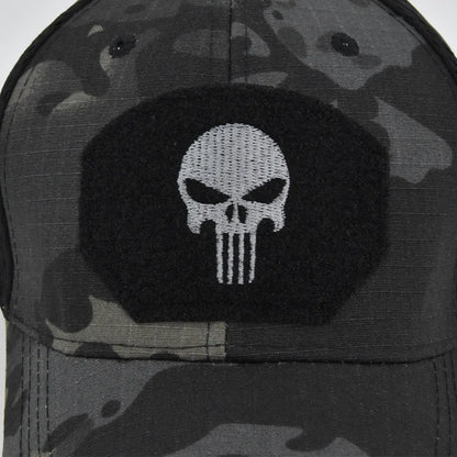 Men Women Skull Print Snapback Cap Outdoors Tactical Camouflage Mesh Baseball Caps Male Summer Sport Hiking Trucker Sunshade Hat