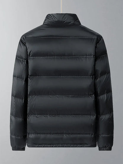 Winter Men's Puffer Jacket Business Casual Stand Collar Windbreaker Coat White Duck Down Padded Warm m Down Jackets Big Size 8XL