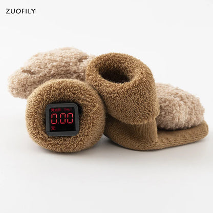 Cute Cartoon Bear Cotton Baby Socks for Boys & Girls - Anti-Slip Soft Newborn Toddler Winter Socks