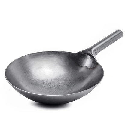 Thickened 30 32 34cm Uncoated Carbon Steel Wok pans Cooking Pot Chinese Hand-forged Non-stick Iron Pot cookware pans