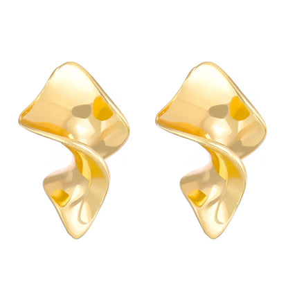 925 Silver Needle Exaggerated Irregular Earrings For Women Metal Earing Jewelry 2024 Trending New Geometric Stud Earrings Z40