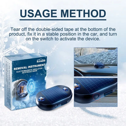 Car Window Glass Anti Freeze Device Winter Ice And Snow Removal Electromagnetic Interference Deicing Instrument tool