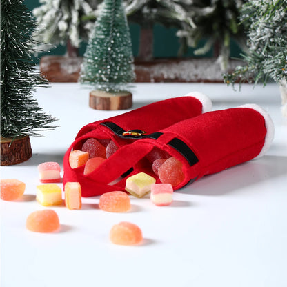 Christmas Gift Bag Hand-held Non-woven Elf Kid Gift Sugar Bags Santa Claus Snowman Pattern Xmas Ornament New Year Gift 2025