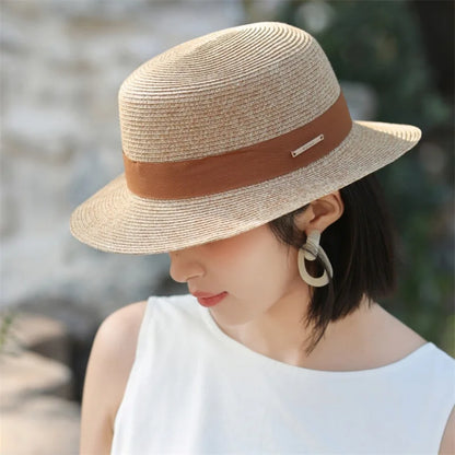 Summer Hat For Ladies Spring Style Fashionable Lightweight Sun-Proof Straw Hat For Outdoor Seaside Sunshade Vacation Beach Hat