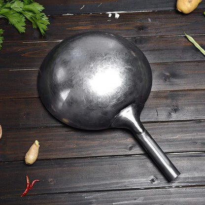 Thickened 30 32 34cm Uncoated Carbon Steel Wok pans Cooking Pot Chinese Hand-forged Non-stick Iron Pot cookware pans