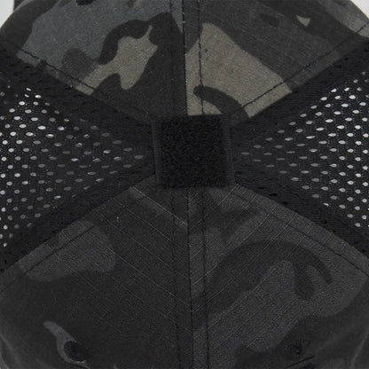 Men Women Skull Print Snapback Cap Outdoors Tactical Camouflage Mesh Baseball Caps Male Summer Sport Hiking Trucker Sunshade Hat