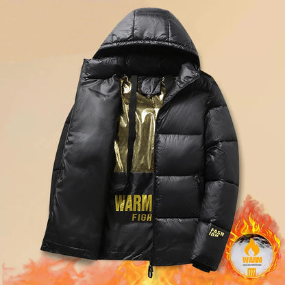 2024 Winter Parka Coats Men Luxury Fashion New Section Casual Thicken Cotton Parka Hooded Outwear Windproof Warm Jackets Hoodies