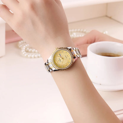 New WWOOR Top Brand Luxury Ladies Watch Original Diamond Women’s Watch Waterproof Stainless Steel Luxury Wrist Watch Date Reloj
