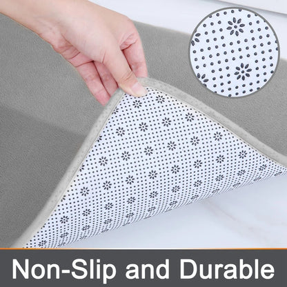 Homaxy Super Absorbent Memory Foam Carpet Non-Slip Bathroom Toilet Bath Mat Soft Living Room Bedroom Shower Decorative Floor Rug
