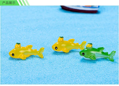 100 Kawaii Resin Ocean Animals Turtle Dolphin Fish Figurine Model Diy Home Decor Miniature Fairy Garden Decoration Accessories