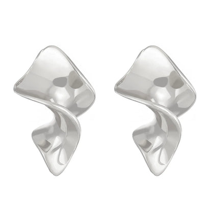925 Silver Needle Exaggerated Irregular Earrings For Women Metal Earing Jewelry 2024 Trending New Geometric Stud Earrings Z40