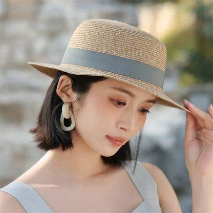 Summer Hat For Ladies Spring Style Fashionable Lightweight Sun-Proof Straw Hat For Outdoor Seaside Sunshade Vacation Beach Hat