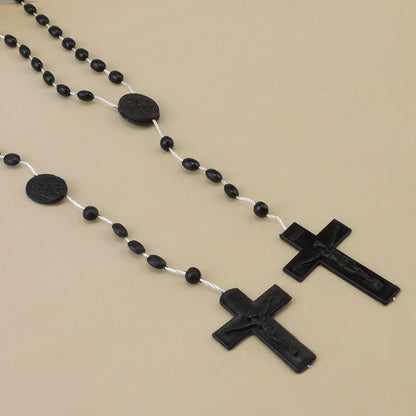 12 Pieces Factory Multicolor Rosaries Glow Plastic Necklace Rosary Beads Bright Necklace Catholicism Prayer Religious Jewelry