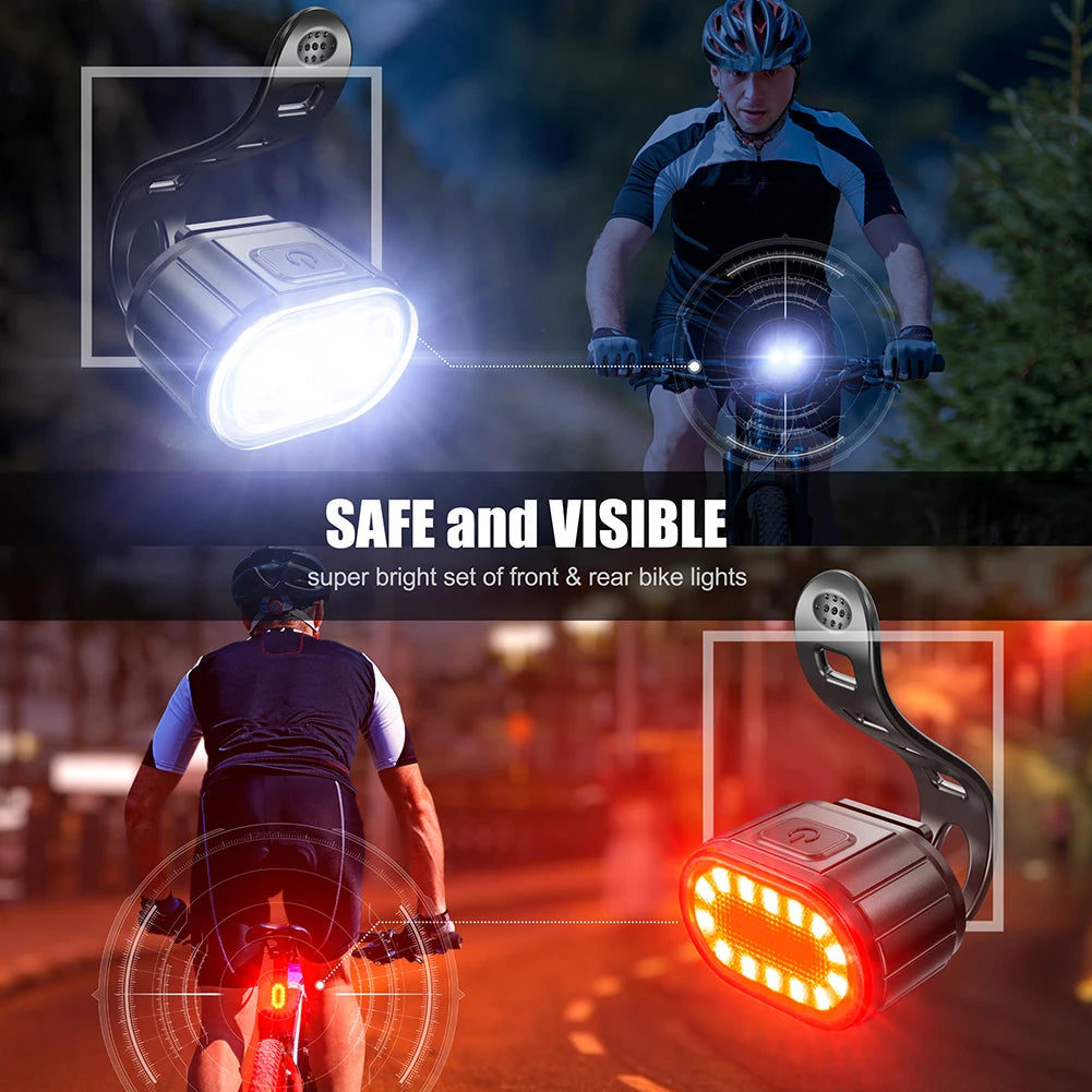 Unique Exclusive Exclusive 2PCS LED Bike Light Bicycle Front Rear ligh