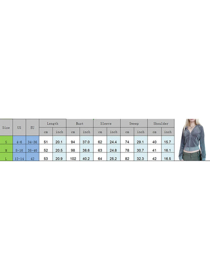 Women Velvet Zip Up Cropped Hoodies Solid Long Sleeve Hooded Jacket with Pocket Y2k Vintage Velour Sweatshirt for Teen Girls