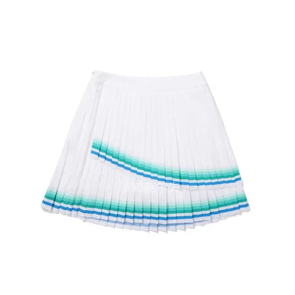 With Logo 2024 Golf Clothing Women's Summer Hundred Pleated Short Skirt Colored Casual Sports Skirts For Women