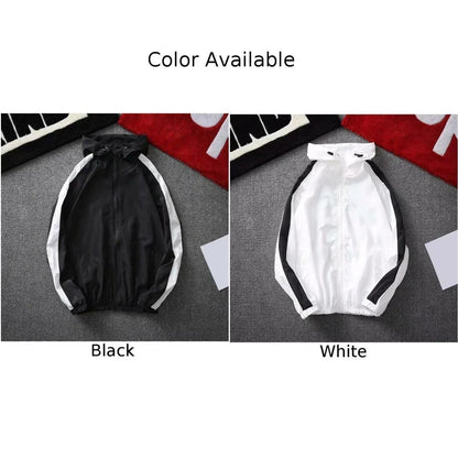 Men's Breathable Sun Protection Hooded Jacket Windbreaker Thin Outwear Polyester Fabric Comfy And Cool For Spring Summer Fall