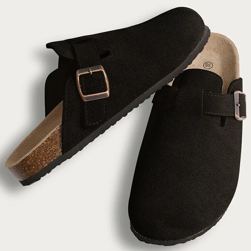 Unique Exclusive Comwarm Cork Footbed Clogs For Women Men Fashion Leat