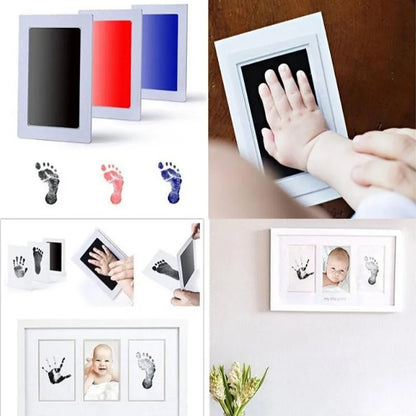 Newborn Baby Hand & Footprint Kit with Ink Pad & Photo Frame - Safe, Non-Toxic Souvenir for Precious Memories
