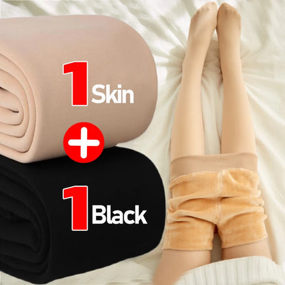 1/2pcs Winter Warm Thick Fleece Pantyhose Women Ladies Thermal Elastic Velvet Tights Stretchy High Waist Leggings Stockings