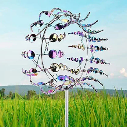 Metal Rotating Windmill 3D Spinner - Outdoor Kinetic Sculpture