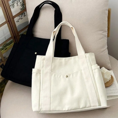 Stylish Large Capacity Canvas Tote Bag - Perfect for Work, College & Daily Use