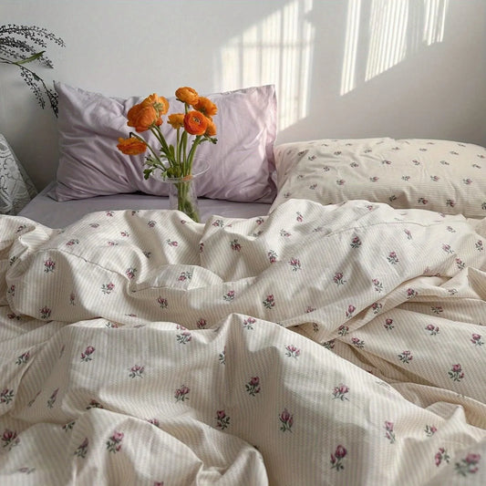 Ins Style Washable Bedding Set - Minimalist Comfort for Dorm Living